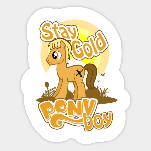 Stay Gold Pony Boy Sticker by BobbyDoran